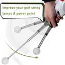 Retractable Golf Swing Training Aid, Golf Grip Trainer and Right-Handed Golf Training Aid for Chipping Hitting, Portable Grip Trainer with Click Feedback