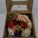 Ling's Moment Terracotta Bridesmaid Bouquet, Burnt Orange Wedding Bouquets for Bridesmaids, 7 Inch Bridal Bouquets for Bridesmaids, Wedding Decor, Ceremony, Anniversary, Homecoming, etc.