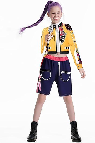 Girls Pop Singer Costume Halloween Cosplay Stage Clothes Matching Outfits For Kids Party Size Name: 130cm-7~8yers