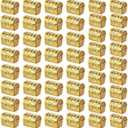 Zhanmai 50 Pieces Mini Pirate Treasure Chest Gold Plastic Chests Vintage Pirate Jewelry Storage Box for Play Birthday Halloween Christmas Party Favors