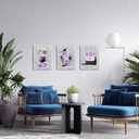 DuoBaorom Purple Fashion Wall Art Makeup Handbags Canvas Picture Women Bedroom Decor