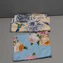 Adult Bibs Scarf for Women Eating - Dignified Alternative to Bib for Reusable Elderly Adults Senior Citizens Washable Dining Adjustable Snap Closure Baberos Para Adultos (2 psc, Vintage White Bird+vintage Blue Flower)