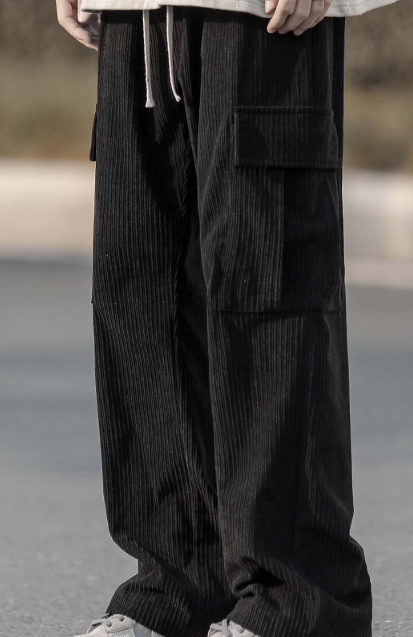 Nnhblu Black Fleece Lined Cargo Pants Men Drawstring Big and Tall Sweatpants for Men Men Pants with Pockets Fashion Gifts for Him, Black,XXL