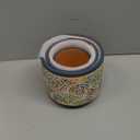 DeeCoo 3 Piece Ceramic Plant pots Indoor Pots Set with Drainage Holes, 5.7/4.7/3.5/inch, Modern Decorative pots Outdoor Plants Lilies, Cacti, Succulents, Snakes, and Bamboo (Blue)