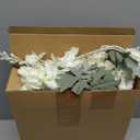 24 Pcs Delphinium Artificial Flower 35.4'' Long Larkspur Stem Silk Fake Faux Flowers Bulk for Tall Vase Floral Arrangements Home Centerpiece Table Wedding Decor (White)