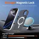 Magnetic for iPhone 15 Case, Compatible with MagSafe, Military Grade Drop Protection, Slim Matte Translucent Shockproof Anti-Fingerprint Phone Cover, Matte Black