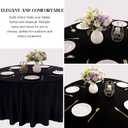 6 Pack 90 Inch Round Black Polyester Tablecloth Bulk Washable Table Covers for Wedding Dining Table Buffet Parties Banquet Decor(Black)