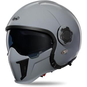 Modular Motorcycle Helmet with Double Visors, DOT Approved Motorcycle Helmets, Full Face Motocross Helmet for Adults Mens, Women Youth Grey-M