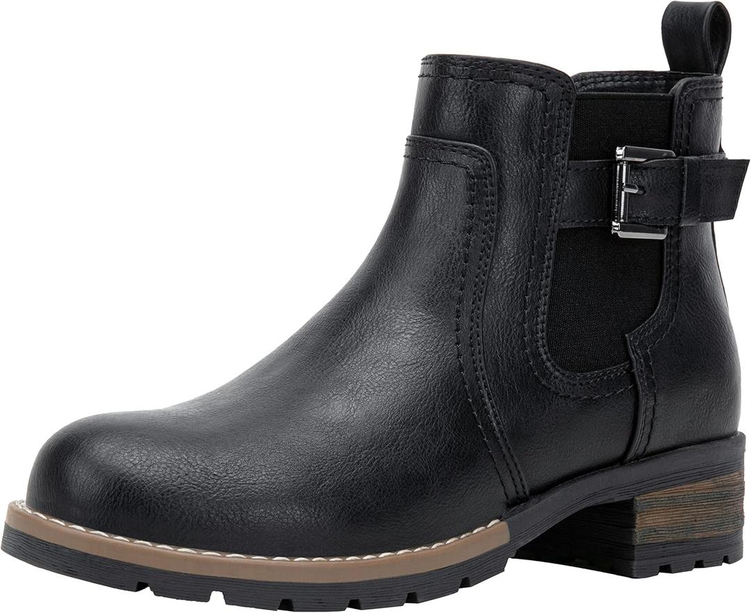 JEOSSY Women's 9006 Ankle Boots Short Chelsea Booties for Women Low Heel with Zip (10)