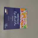 WRITECH Arts Sign Brush Pen Brush Tip Marker Felt Tip Water Based Ink Color Pens 12 Assorted Pastel Colors Great for Lettering, Journaling, Calligraphy (Natural)