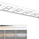 Ralbay Modern Chrome Bathroom Vanity Lights 5 Color Temperature 6 Lights Dimmable Acrylic Modern LED Bathroom Vanity Lighting Fixtures Chrome (40.4 inch)