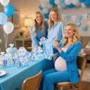 It's a Boy Baby Shower Centerpieces Baby Shower Table Centerpieces Bloom Table Display with Letters A Sweet Baby Boy is on His Way Gender Reveal Decorations for Boy Birthday Supplies (Wooden)