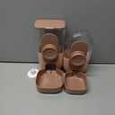 Kenond 35oz Hanging Automatic Pet Food Water Dispenser, Auto Gravity Pet Feeder and Waterer Set, Cage Cat Food Bowl Dog Feeding Station for Puppy and Kitten Rabbit Chinchilla Hedgehog Ferret (Pink)