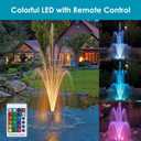 AquaMiracle All-in-1 Pond Fountain Kit 550GPH with 3-Spray Patterns Pond Filters System for Outdoor Ponds with Color LED & U - V Light to Clean Green Water Fountain Pump for 200-500 Gallon Ponds