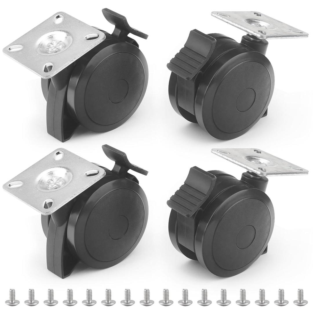 4 Pack 69828 69827 Locking Caster Compatible with Weber Spirit 200/300 Series Gas Grills (2013 and Newer) with Up Front Controls for Weber Grill Replacement Parts - Wheel Locking Mechanism