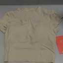 ENERBLOOM Workout Crop Tops for Women Yoga Short Sleeve Mild Support Slim Fit Cropped Athletic Shirts Gym Tee Built in Bra (Medium, Khaki)