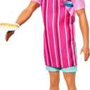 Barbie Mysteries: Beach Detectives Ken Doll Wearing Removeable Signature Outfit with Storytelling Accessories, Including Apron & Snacks