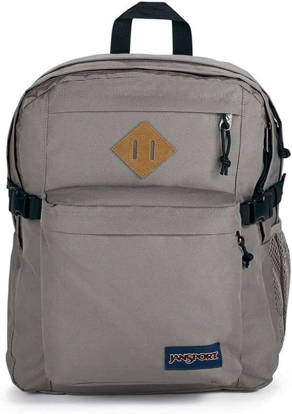 JanSport Main Campus Backpack - Travel or Work backpack w 15-Inch Laptop Sleeve and Dual Water Bottle Pockets, Graphite Grey
