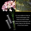 HAHIYO 60PCs 1.6X0.7Inch Transparent Plastic Floral Tubes Floral Water Tubes Flower Vials with Silicone Caps for Plants Fresh Flowers Arrangement Decoration Milkweed Cutting Florist Supplies