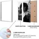 Egofine 18x24 Aluminum Picture Frame Display with Mat for 16x20 or 18x24 without Mat, Metal Poster Frame Covered by Plexiglass for Wall Mounting, 1 Pack, Silver