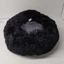 WESTERN HOME WH Calming Anti-Anxiety Donut Dog & Cat Bed, Warming Cozy Soft Round Cushion, Fluffy Faux Fur Plush Cuddler for Small Medium Dogs and Cats (20.0"L x 20.0"W x 8.0"Th, Black)
