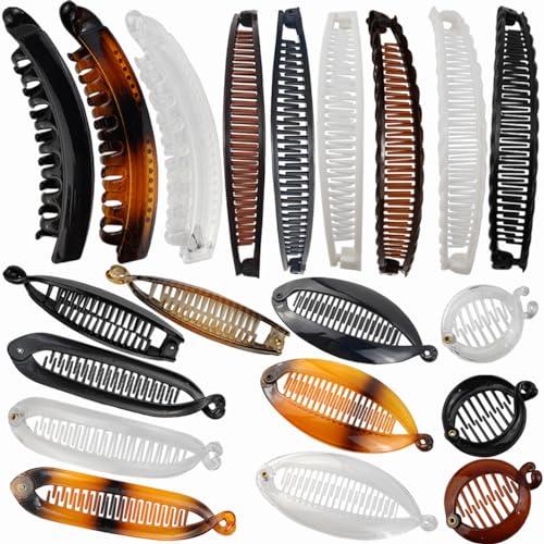 ROYHOO 18PCS Banana Hair Clips Classic Hair Comb Banana Clips Ponytail Hair Holder for Women Girls, 7 Styles