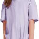 Girls Summer Casual Romper Short Sleeve Oversized Jumpsuit Kids Shorts Teens Fashion Cothes (11-12 Years, Purple)