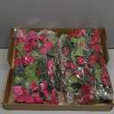 4PCS 7.2ft/Piece Artificial Bougainvillea Flowers Garland Deep Pink and Red Vines Silk Bougainvillea Artificial Flowers for Wedding Arch Table Garden Wall Decor(Deep Pink and Red)