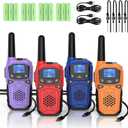 Walkie Talkies for Adults WokTok Long Range 2 Way Radio for Camping Hiking Hand Held Hiking Accessories Camping Gear Xmas Birthday Gift for Kids,SOS Siren,NOAA Weather Alert,4 Radios