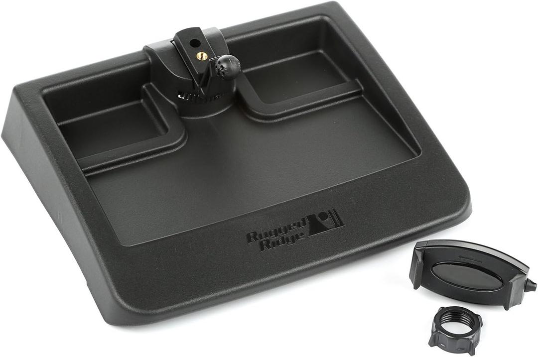 Rugged Ridge Multi-Mount Phone Kit for Jeep Wrangler JK | Thermoplastic Olefin (TPO), Black | 13551.17 | Fits 2007-2010 Jeep Wrangler JK