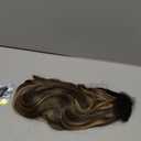 FESHFEN Clip in Hair Extensions - 4 PCS Long Wavy Clip in Hairpieces Full Head Synthetic Hair Extension for Women, 20 Inch Brown Highlighteded Caramel Blonde