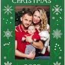FaCraft Christmas Picture Frame 2025 - Snowflake Vertical 4x6 Merry Christmas Photo Frame Xmas Gift for Family Friends Kids Women Men - Party Holiday Picture Frames Home Decorations Souvenir Keepsake