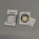 Amizee Metal Case Compatible with Apple Watch SE 3/2/1 Series 6/5/4 44mm with Back Cover, Rugged Protective Bumper Cover for iWatch 44mm, Gold