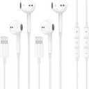 2 Pack Wired Headphones for iPhone Earbuds with Built-in Microphone & Volume Control Nosie Reduction Earphones Headsets Compatible with iPhone 14 13 12 11 Pro Max XS XR X 8 7, Support All iOS System (Lightning)