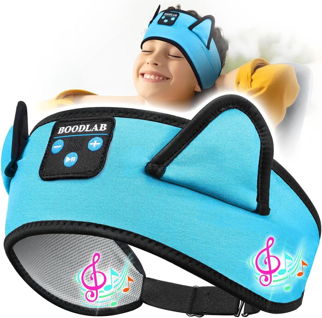 Kids Headphones, Headband for Children Baby & Toddlers, Bluetooth Toddler Headphones Wireless and Wired Playback 3.5 MM Jack for School, Stretchy & Comfy Travel Accessories