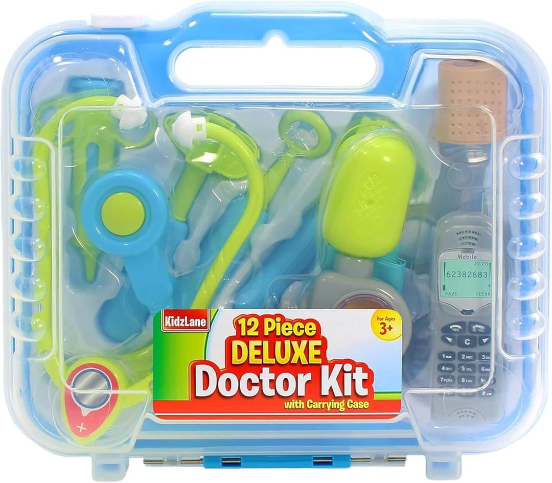 Kidzlane Doctor Kit for Kids - Kids Doctor Playset with Electronic Stethoscope - Kid Doctor Play Set - Pretend Play Doctor Set for Toddlers - Children's Realistic Dr. Kit with Sounds