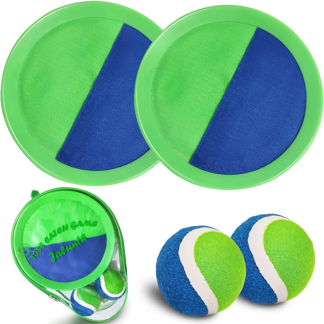 Jalunth Ball Catch Set Games Toss Paddle - Beach Toys Back Yard Lawn Outdoor Pool Backyard Camping Throw Age 3 4 5 6 7 8 9 10 11 12 Years Old Boys Girls Kids Adults Family Outside Easter Gifts Green Jalunth Ball Catch Set Games Toss Paddle - Beach Toys Back Yard Lawn Outdoor Pool Backyard Camping Throw Age 3 4 5 6 7 8 9 10 11 12 Years Old Boys Girls Kids Adults Family Outside Easter Gifts Green