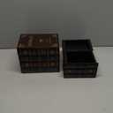 Decorative Vintage Book Box Wooden Antique Storage Box, 2 Pack Invisible Faux Books Fake Book Decorations for DIY Crafts Trinket Storage Home Bookshelf Cafe Hotel