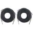 2 Pack 15ft 1/4 Inch to 1/4 Inch Male Speaker Cable, 15 feet 6.35mm Stereo Audio Connection Cord, 12 Gauge AWG Wire