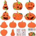 3 x DIYASY 12 Pcs Pumpkin Craft for Kids, Make Your Own Foam Stickers Halloween Craft Kits Arts and Crafts DIY Kid Friendly Fall Decorations Games Party Activities Supplies Age 4-8 8-12