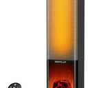 24 Inch Tower Space Heater for Indoor Use, 1500W Quiet PTC Ceramic Heater with Remote & Thermostat, LED Display, 70 Oscillation, Electric Space Heater for Large Room, Office, Bedroom