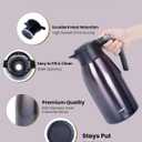 GiNT 1.9L / 64Oz Thermal Coffee Carafe, Insulated Stainless Steel Coffee Carafes for Keeping Hot/Double Walled Vacuum Thermal Carafe (Purple)