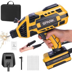 Electric Welding Machine, 110V Portable Welder with IGBT Inverter 6 Variable Current Adjustment, Handheld ARC Welder Gun with 10pcs Rods, Fits for 1/16-1/8 Wire Rods