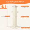 SOCATER Cat Scratching Post 33 Inch Nature Sisal Cat Scratch Post for Indoor Cats, Large Cat Scratcher Protect Your Furniture, for All Breeds
