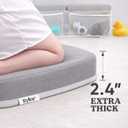 Rylor Premium Baby Bath Kneeler Mat & Elbow Rest Pad Set Comfortable Bath Kneeler and Elbow Kneeling Rest Pad for Parents, Extra Long 26'', 2.4'' Thick, Non-Slip Support for Easy Bath Time (Gray), X-Large