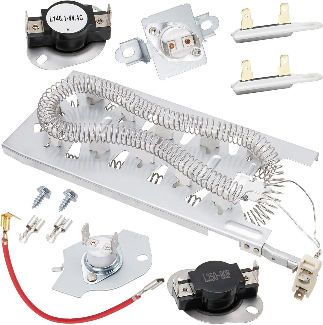 Dryer Heating Element Kit Fit for Maytag Epic z Bravos MEDX700XL0 MEDB765FC0 MEDB765FW0 MEDB835DW4 MEDB835DC4 MEDB855DC4 MED9700SQ0 MEDX500XW0 MED3500FW1 MEDX700XW0