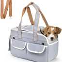 Covzoe Collapsible Pet Carrier, Soft Sided Cat Carrier up to 15 Lbs, Portable Pet Travel Carrier Airline Approved with Shoulder Strap, Mesh Top Load Small Dog Carrier Bag for Outdoor