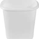 Rubbermaid Vanity Trash Can/Wastebasket 1.5-Gallons/6-Quarts White for Under Counter/Kitchen/Office/Bedroom/Bathroom