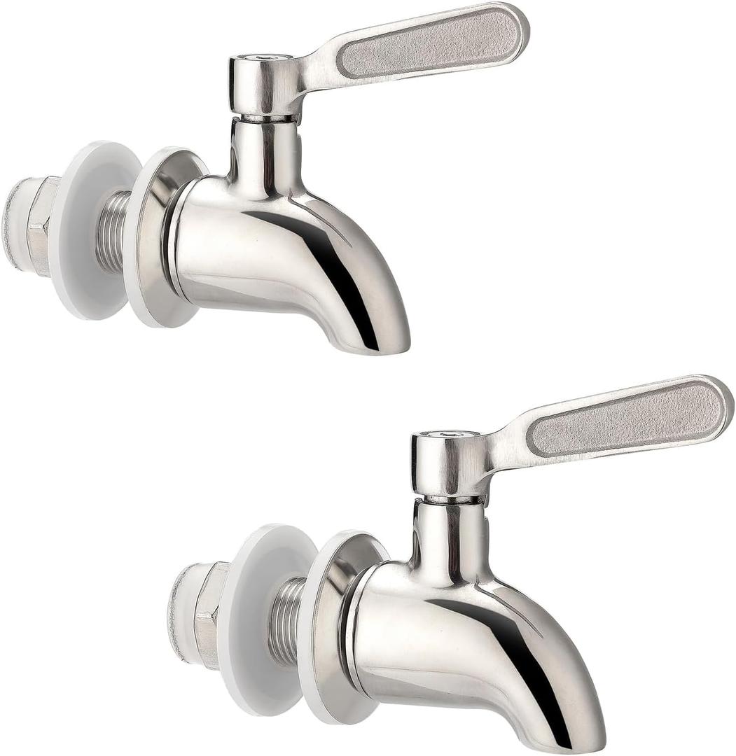 Stainless Steel Spigot for for Beverage Dispenser, 1 Pack Drink Dispenser Spigot Replacement Beverage Dispenser Spout Drink Spigot Water Dispenser Faucet (1)
