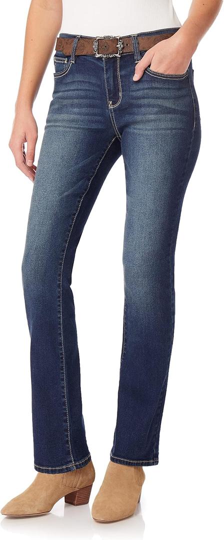 WallFlower Women's InstaStretch Legendary Slim Bootcut Jeans, Eden, 0